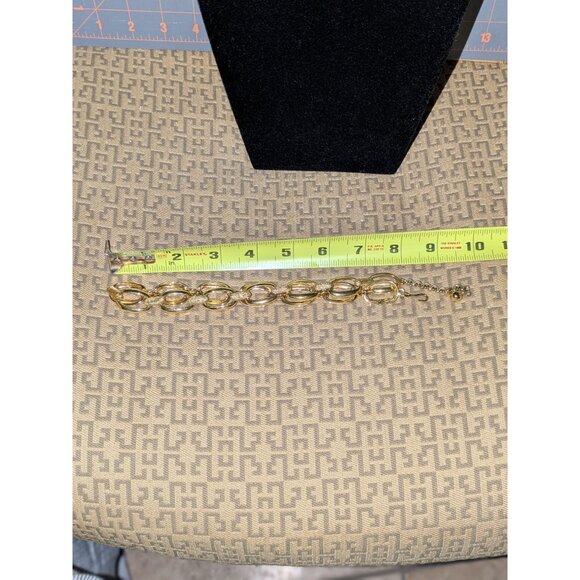 Napier Gold Tone Chunky Necklace & Earring Set With Adjustable Length & Post Ear - Picture 5 of 10